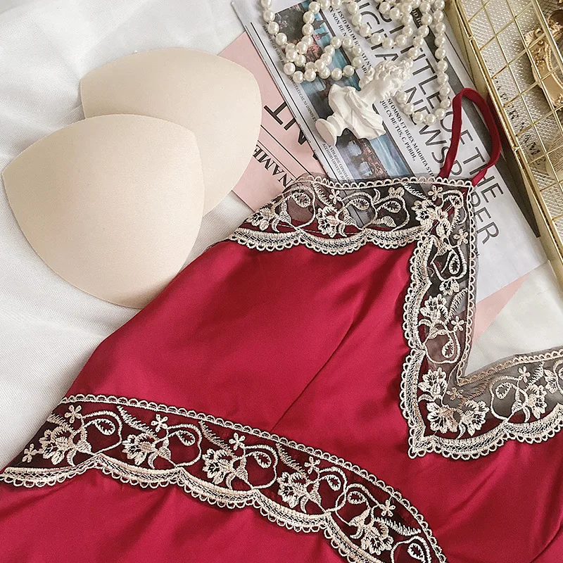 

Pajamas Female Autumn and Winter New Style Five Pieces Set Dressing Gowns Viscose Clothing's Direct Selling Imitated Silk Fabric