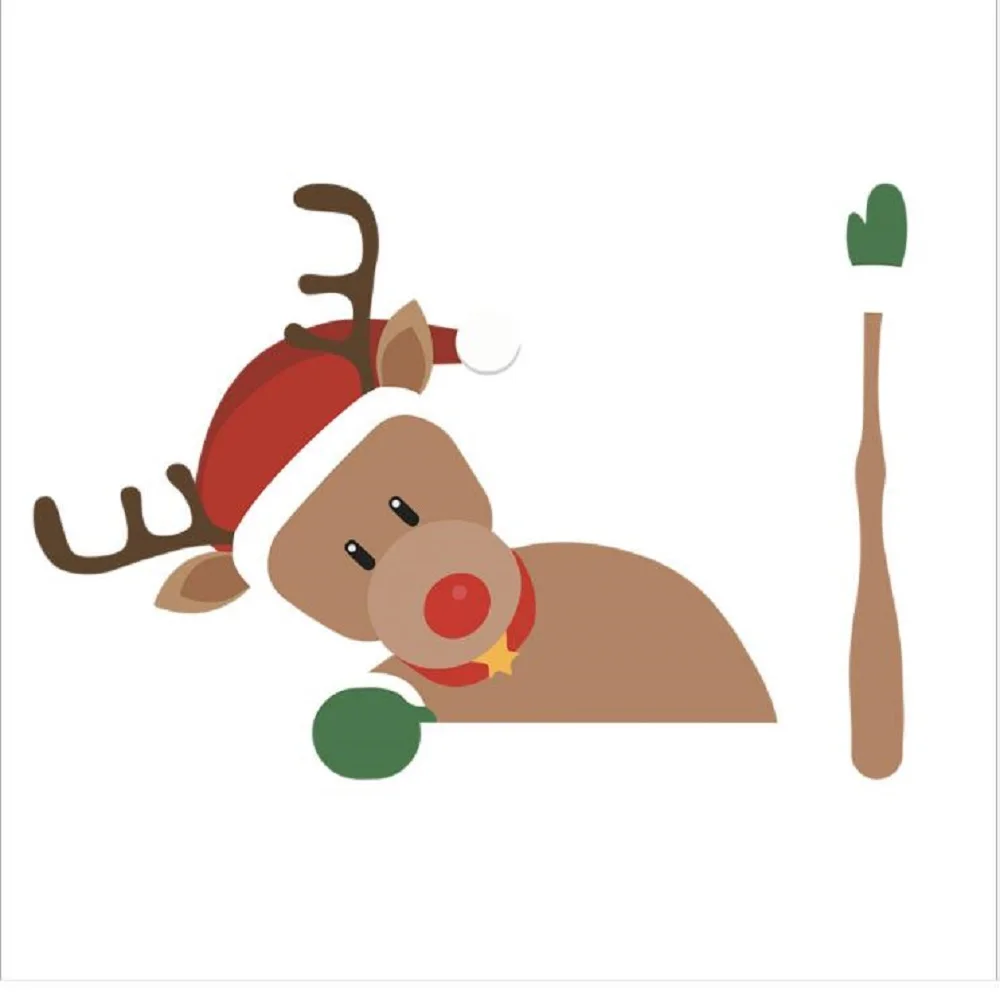 Наклейки на автомобиль Санта-Клаус наклейки стеклоочиститель заднее стекло