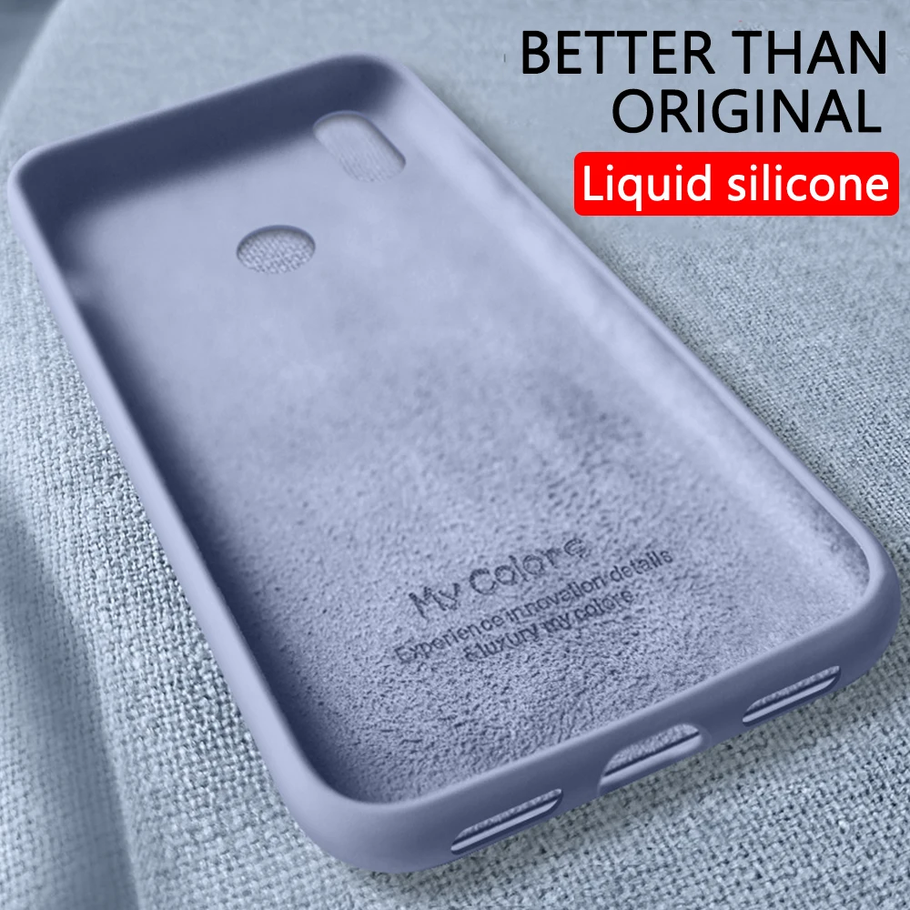 Оригинальный силиконовый Жидкий чехол для телефона Redmi Note 7 8 Pro 8T 7A 8A K20 K30 Xiaomi 6 6X 9 SE