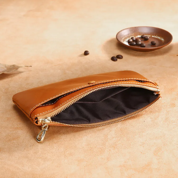 Кошелек из натуральной кожи в винтажном стиле гладкий глянцевый кошелек для