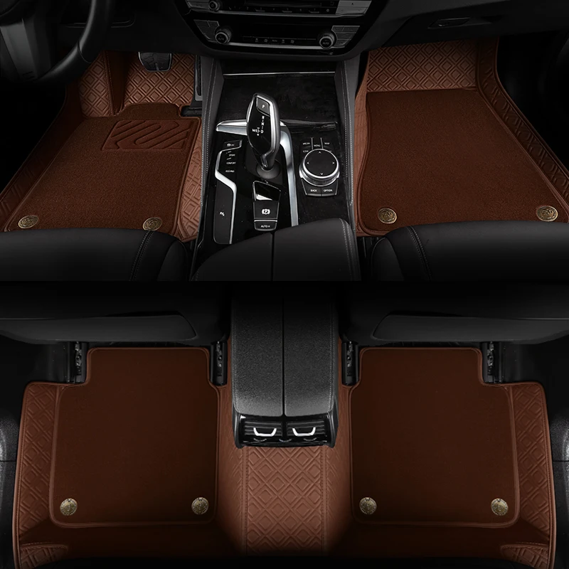 

Custom car floor mats for Hummer H2 H3 2007 2008 2006 2009 Double foot mats for Hanteng X7 X5 X7