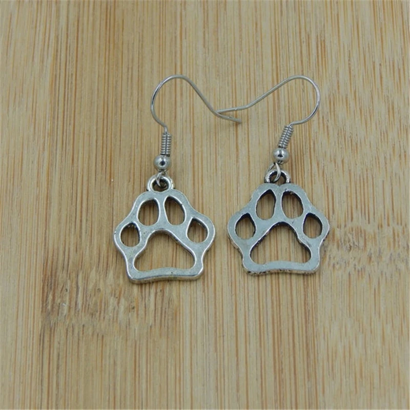 Paw Print Earrings, Paw Earrings, Animal Earrings, Paw Print Charm, Dog Earrings, Cat Earrings, Paw Prints