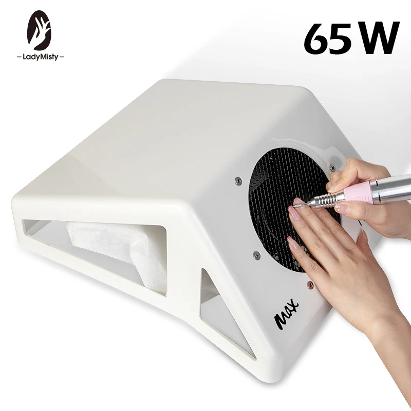 65 Вт Мощный регулируемый коллектор скорости для ногтей пылевой вентилятор