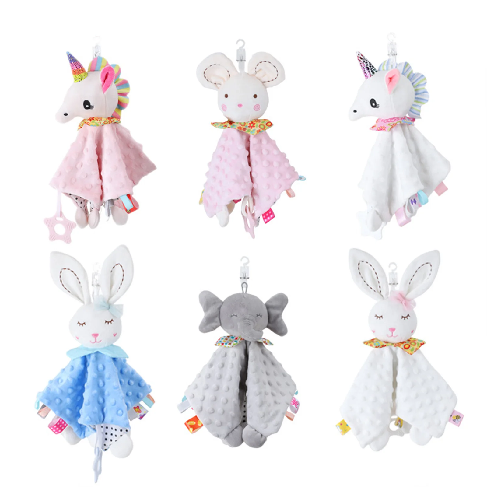 

Comforter Toys For Baby Newborns Sleeping Soothing Towel Cute Animal Plush Toys Rattle Baby Toys Companion Stuffed Toy Gift