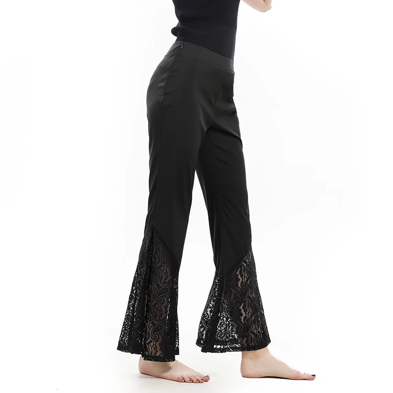 Женские широкие брюки кружевные Прошитые большие повседневные Pantalones De Mujer Calcas
