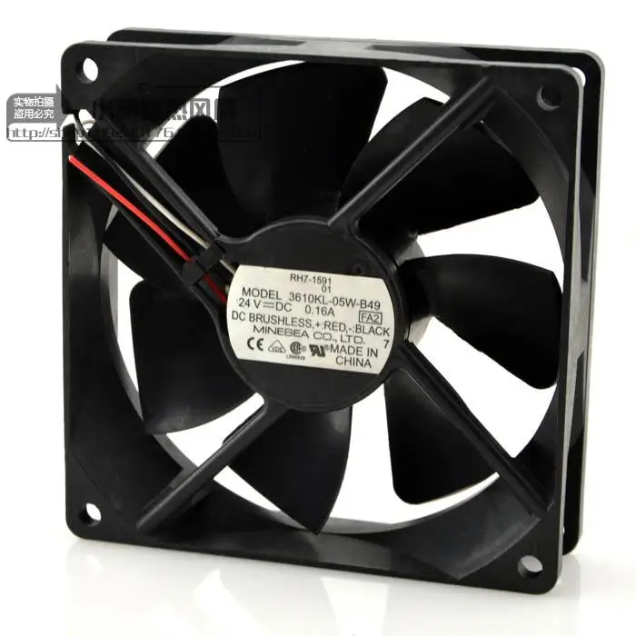 

Новый 3610KL-05W-B49 24 В 0.16A 92*92*25 3 провода защита двигателя охлаждение