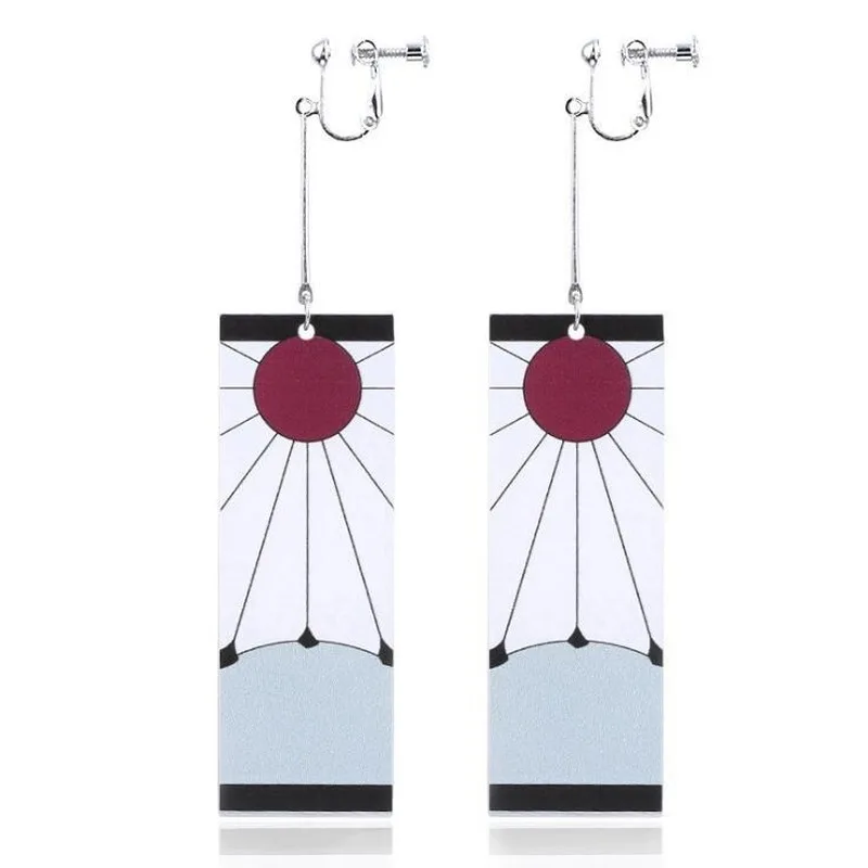 

Drop Earrings Anime Acrylic Demon Slayer Blade of Ghost Earrings for Women Men Student Gift Earrings