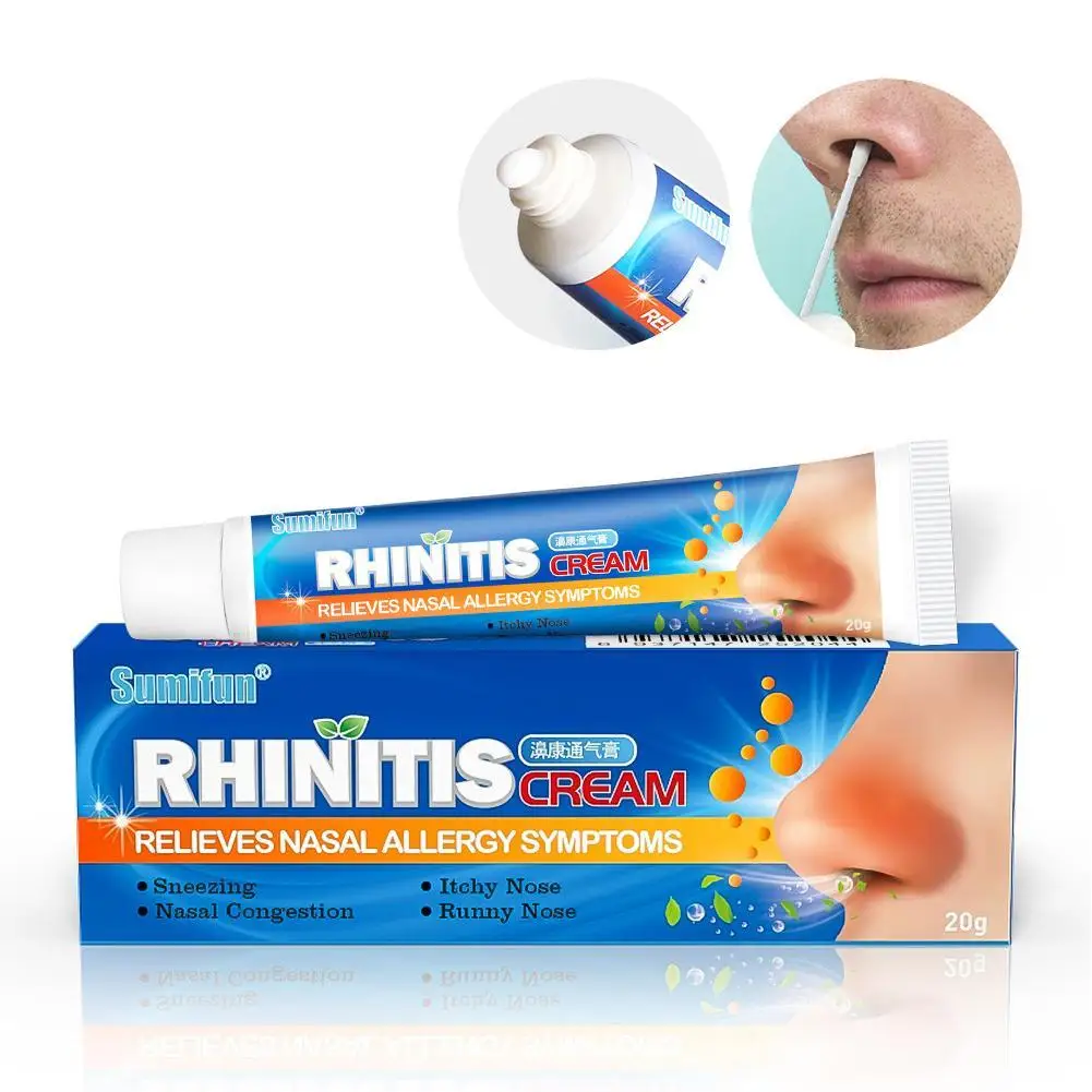 

1box Rhinitis Mint Cream Nasal Rhinitis Nose Care Refresh Sneezing Nasal Nose Congestion Relief Antipruritic Ointment H9U7