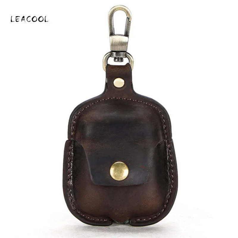 Чехол-бумажник для ключей из натуральной кожи AirPods Pro защитный чехол воловьей