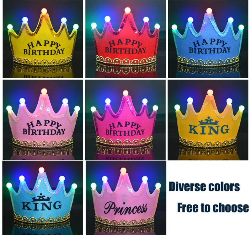 Шапка со светодиодсветильник кой головной убор принцессы и короля на день