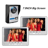 7 inch waterproof video door phone intercom doorbell home security camera monitor night vision motion detection system