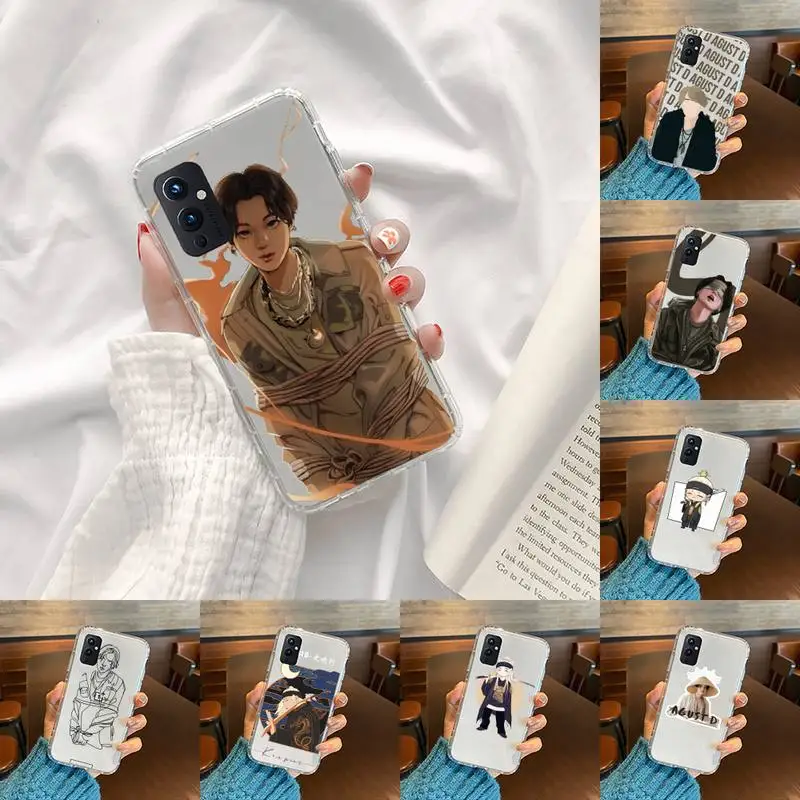 

Agust D suga Phone Case Transparent For OnePlus MEIZU MEITU M 7 8 9 16 17 T PRO XS moible bag