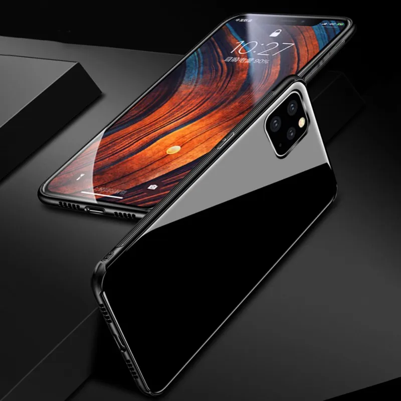 Женский чехол из закаленного стекла для IPhone 11 модная простая карта памяти Ultr |