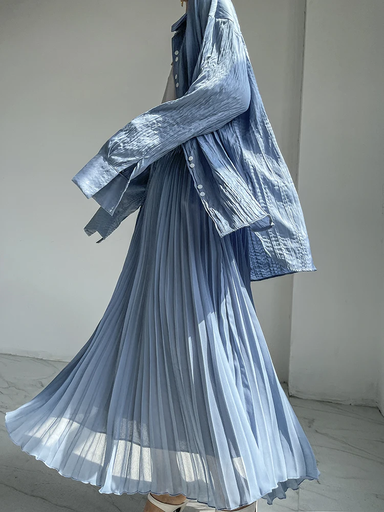 

2021 summer new vertical wrinkled shirt