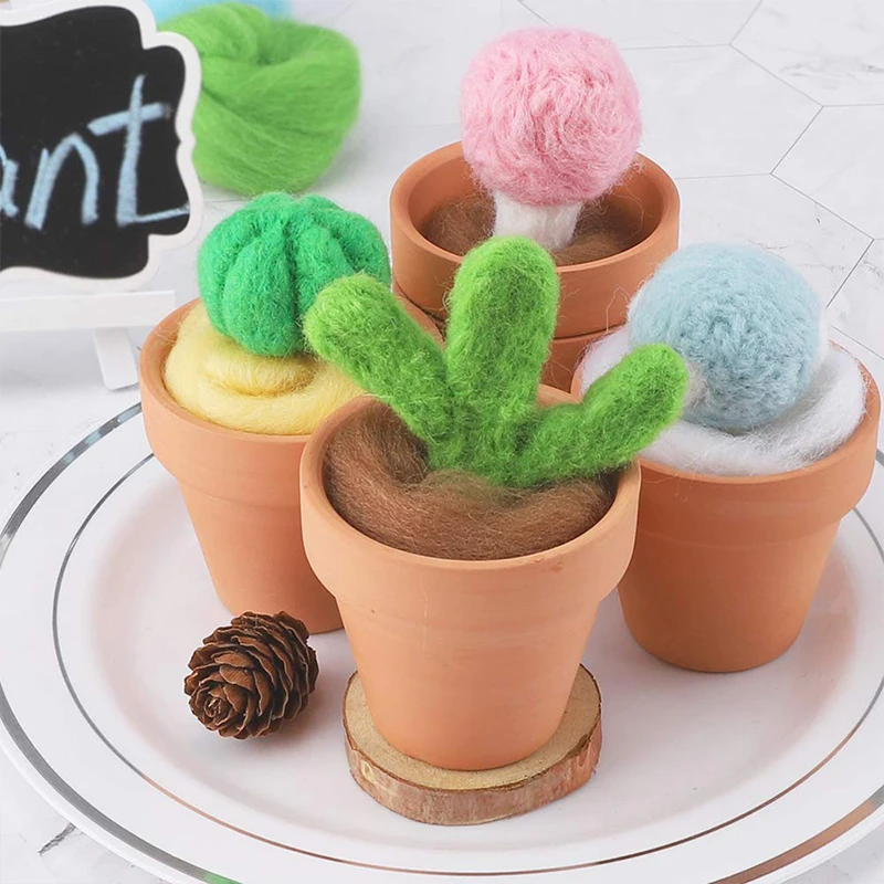 

50 Colors Wool Felt Soft Roving Wool Fibre for Needle Felting & Wet Felting DIY Doll Needlework Handcraft Accessories