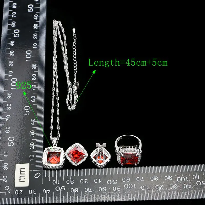 Комплект из колье и серёг серебра 925 пробы | Украшения аксессуары