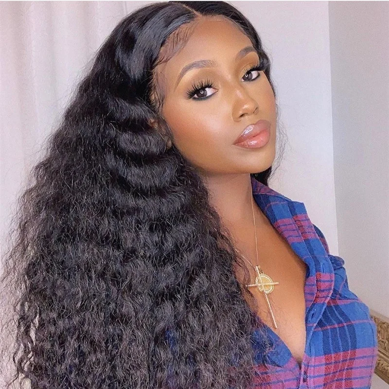 Глубокая объемная волна человеческих волос парики бразильских неповреждённых