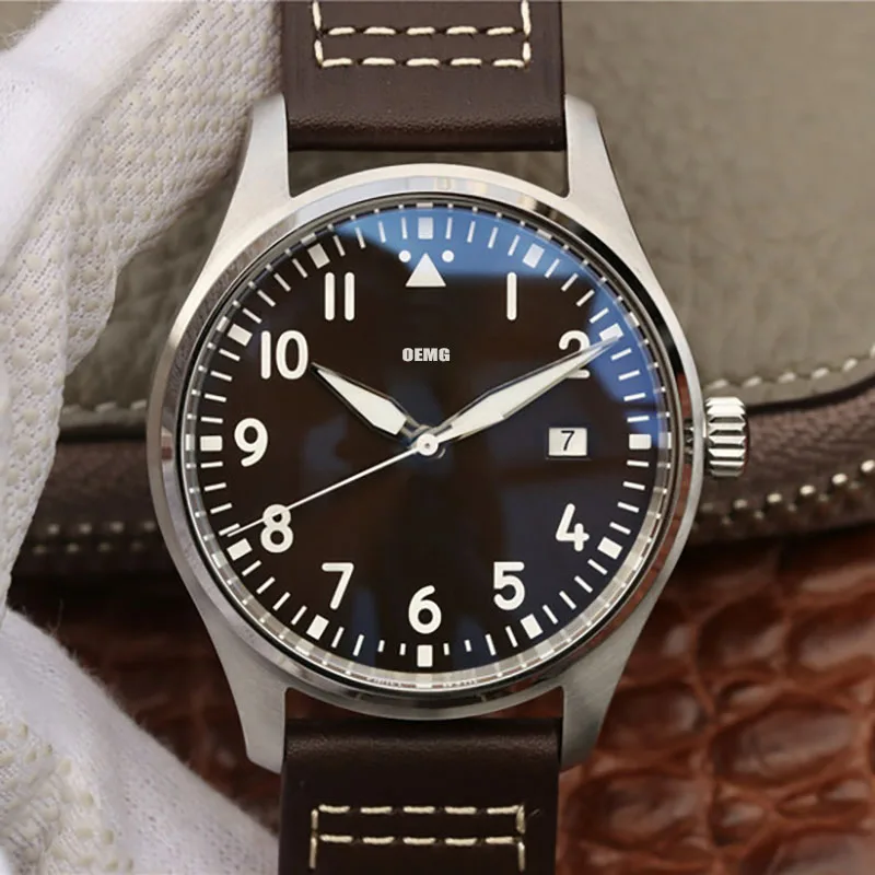

Men's Watches Automatic Mechanical Watch For Men OEMG IW327003 Brown Dial 40mm Leather Strap Luxury Watch AAA 1:1 Replica Watch