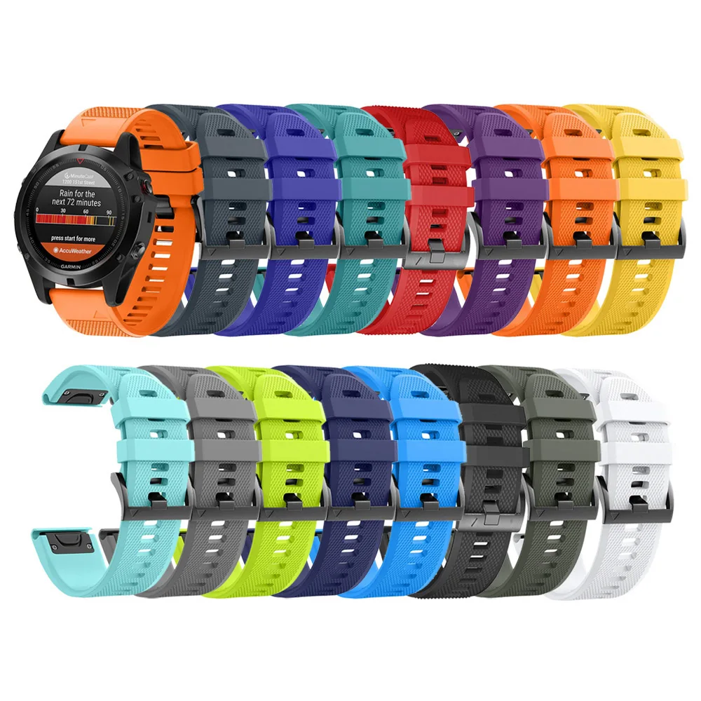 sport watch quick fit watchband for garmin fenix 6x 6x pro 5x 3 3hr silicone easyfit wrist band fenix 6 5 plus wearable devices free global shipping