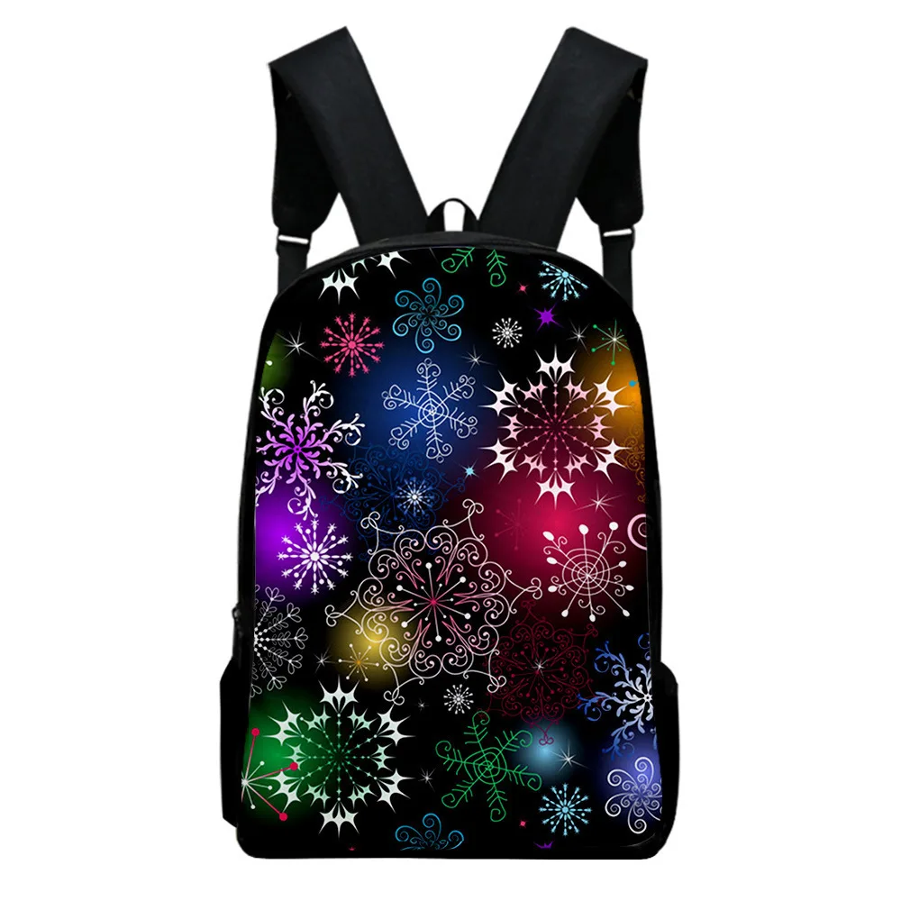 

Kawaii Merry Christmas Student School Bags Youthful Notebook Backpacks 3D Printed Oxford Waterproof Boys/Girls Vogue Small Bags