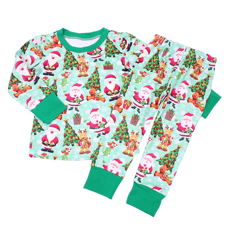 2-8Y Christmas Boy Pajamas Toddler Girls Christmas Pjs Kids Winter Clothes Baby Boys Sleepwear Xmas Grinch Pajamas Set