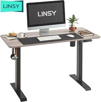 linsy home electric height adjustable laptop desk intelligent stand up workstation with 4 height memory controller home office