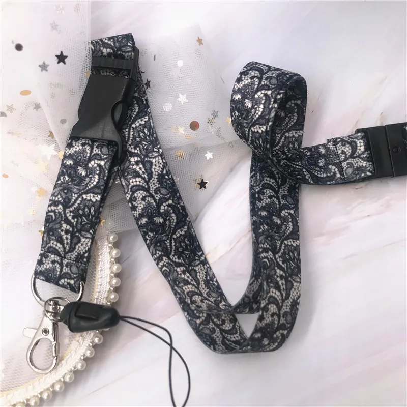 Новый кружевной шнурок с подвеской в виде волны Рождественский узор для бейджа