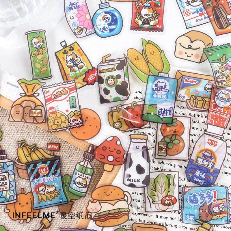 

40 pcs /Pack 24 Hours Convenience Store Foods Diary Notebook Decorative Sticker