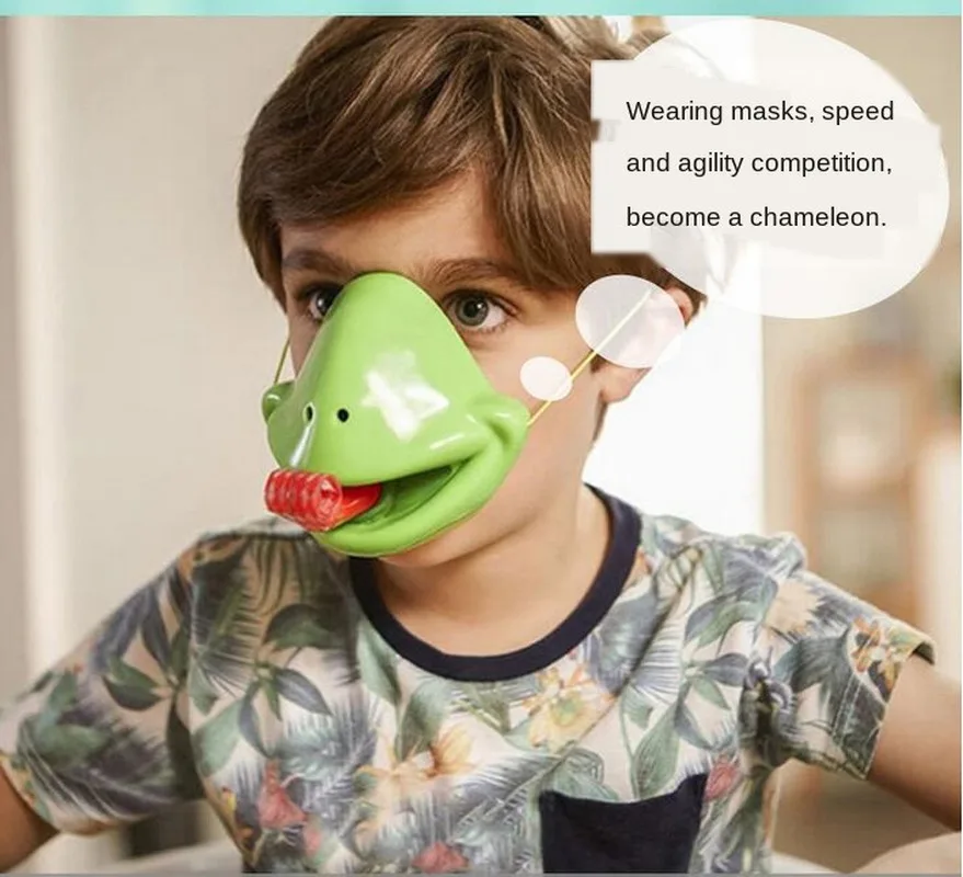 

Chameleon Tongue Funny Board Game Frog mouth Take Card Tongue Tic-Tac Family Party Toy Be Quick To Lick Cards Toy Set