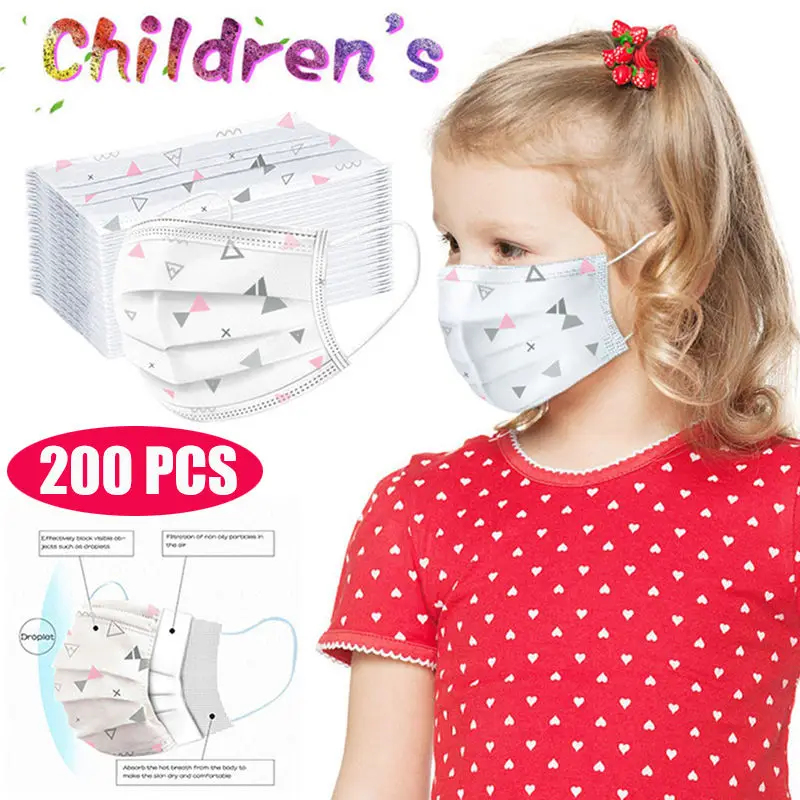 

Мультяшная одноразовая детская медицинская маска для лица 3-слойная Нетканая дышащая Пыленепроницаемая Милая хирургическая маска для дете...