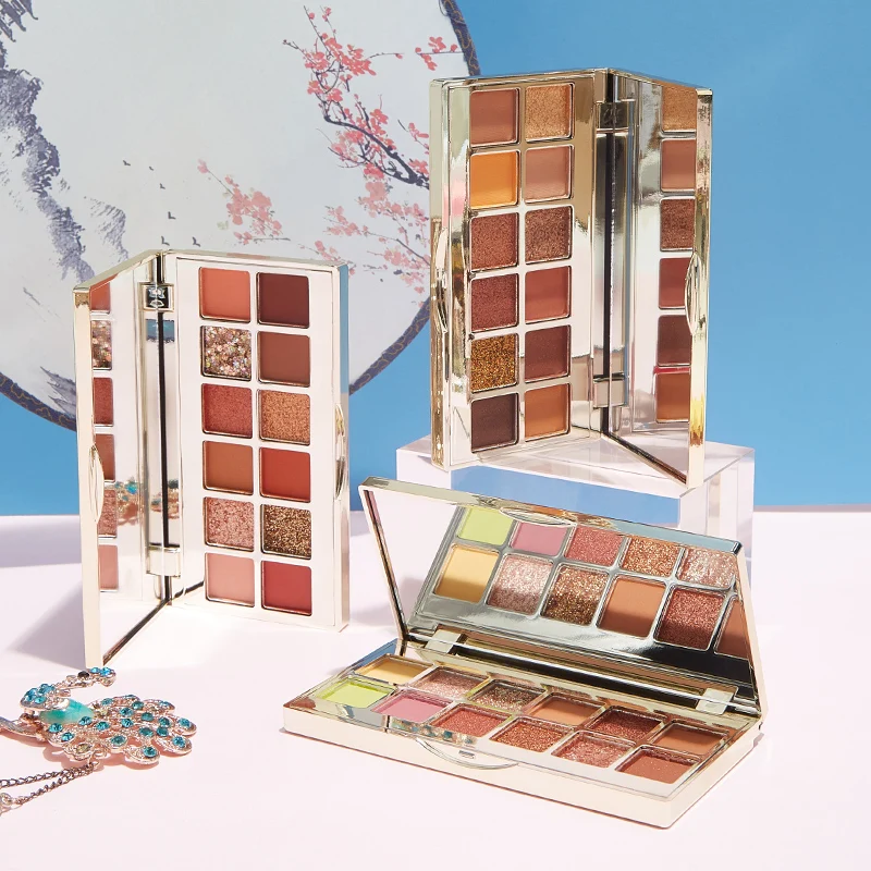 Матовые Перламутровые тени для век 12 цветов пигментные палитра Косметика