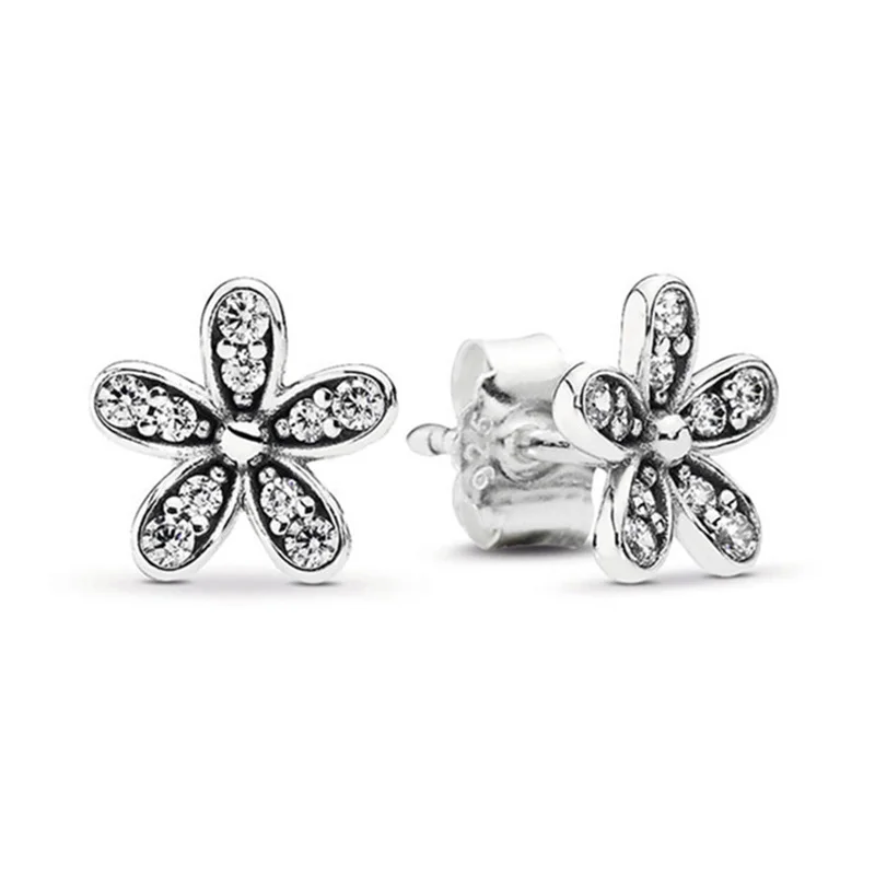 Silver Boosbiy роскошные женские серьги-гвоздики с Микки и Минни из мультфильма Элегантные Изящные серьги Новинка/ювелирные изделия брендовые серьги - Окраска металла: Silver