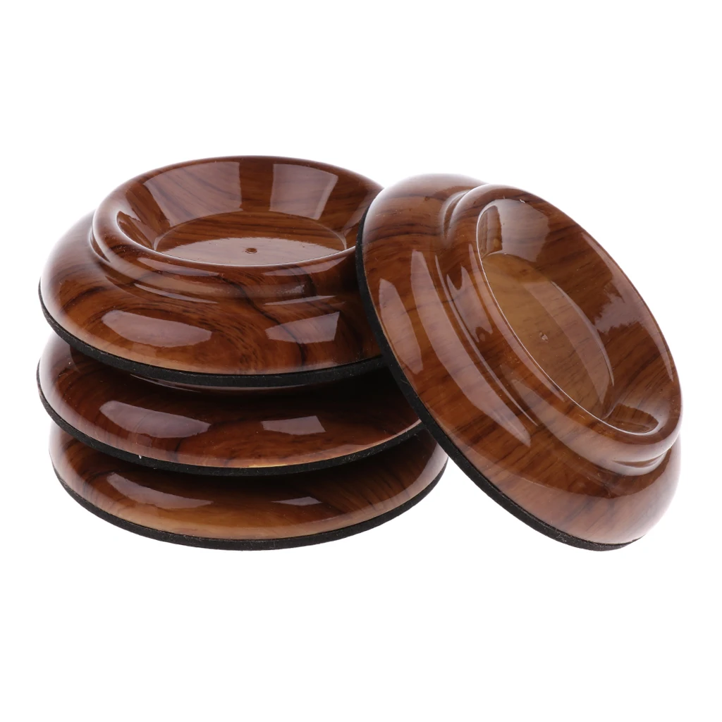 

4 Pieces Piano Caster Cups Furniture Round for Upright Grand Piano Parts Accessories