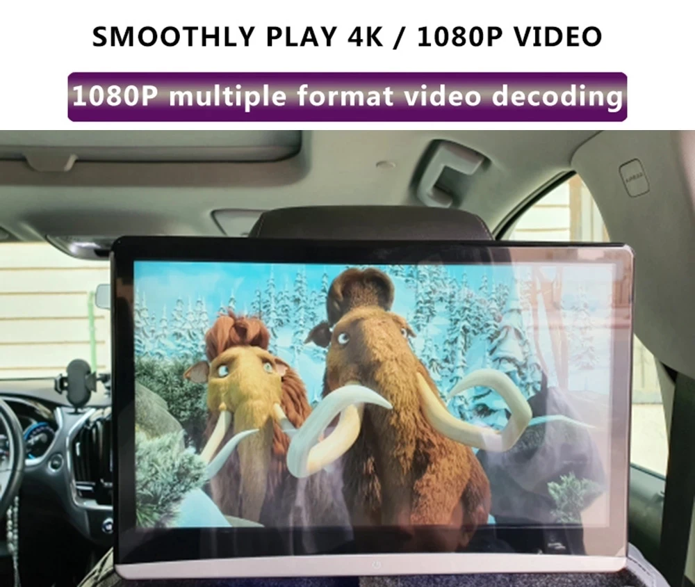 Монитор Автомобильный на подголовник IPS-экран 12 5 дюйма Android 9 0 4K 1080 HD 1080P Wi-Fi BT USB SD