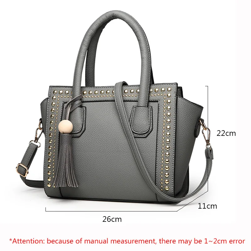 Сумка в богемном стиле 2019 сумка из искусственной кожи с бахромой и заклепками