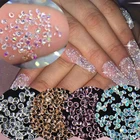 1000 шт. кристаллические Крошечные стеклянные шарики Стразы для маникюра, микро-бусины, украшения для ногтей, подвески сделай сам, аксессуары для дизайна ногтей