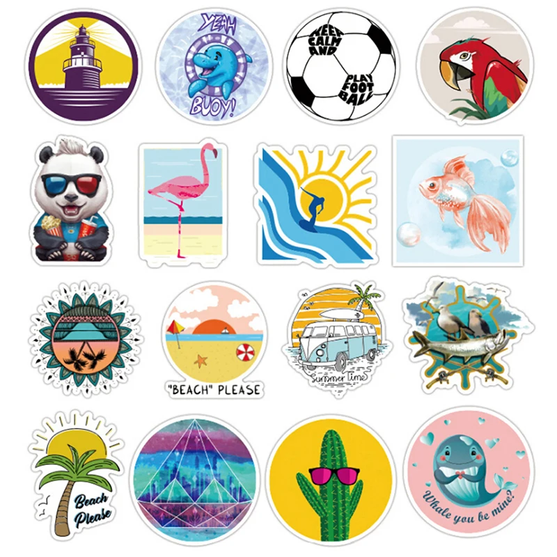 100 наклейки в виде смешанных мультяшных игрушек для стайлинга автомобиля