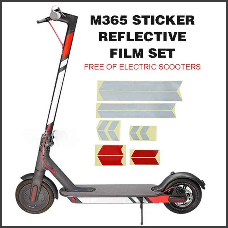 

Night Reflective Body Stickers for Xiaomi Mijia M365 and PRO Electric Scooter Skateboard Accessories Safety Reflective Stickers
