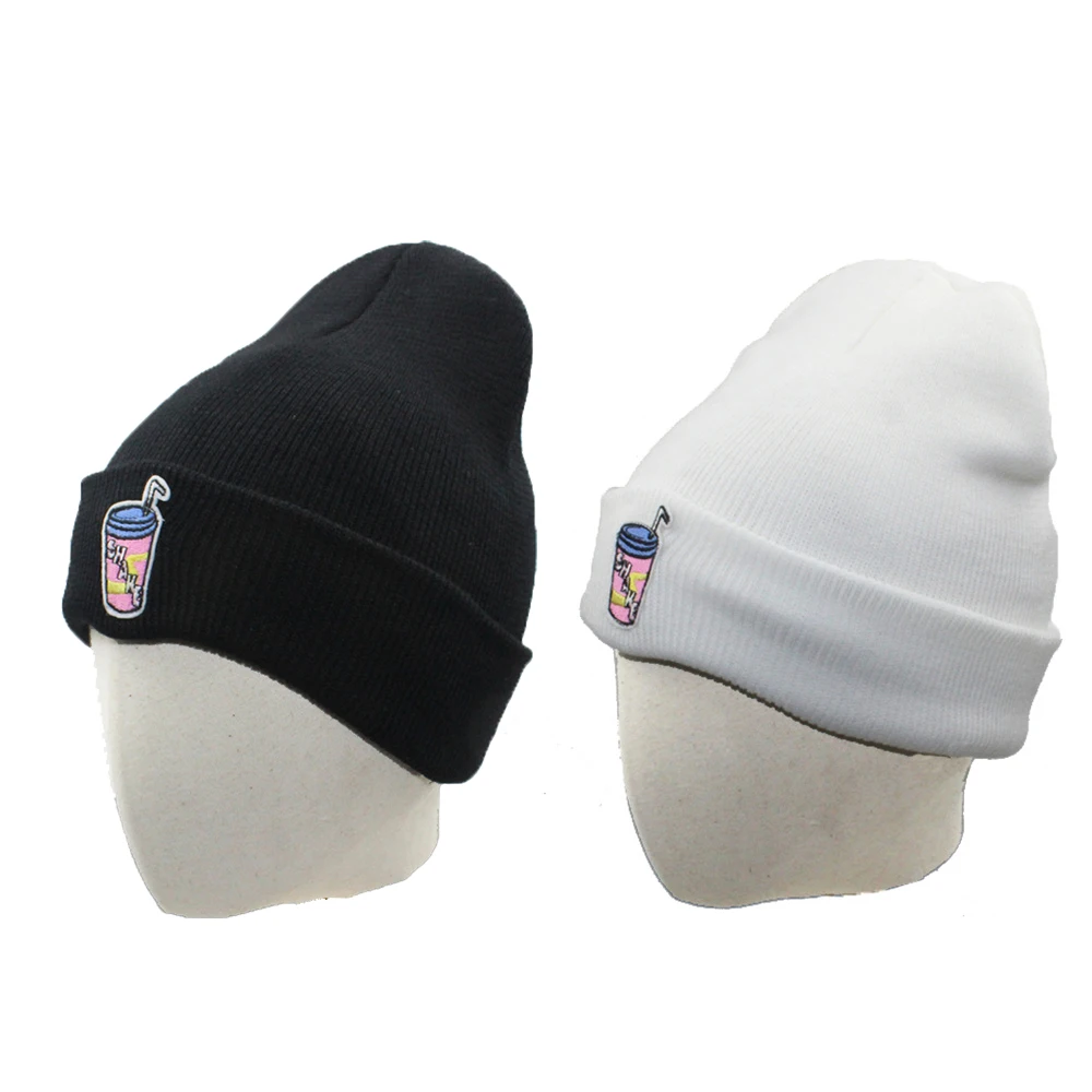 

Шапка унисекс, зимняя, осенняя, ветрозащитная, мягкий стаканчик для напитков, с вышивкой, 132