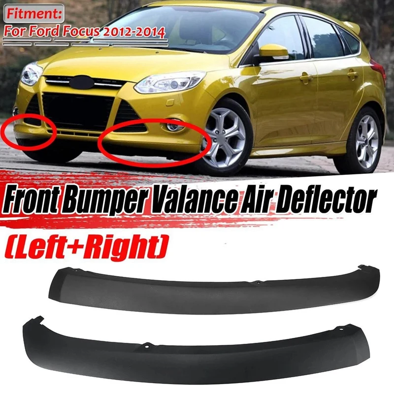 

2Pcs Front Bumper Lip Spoiler Air Chin Splitter Lower Valance Panel for Ford Focus 2012-2014 FO1095244C CP9Z17626B