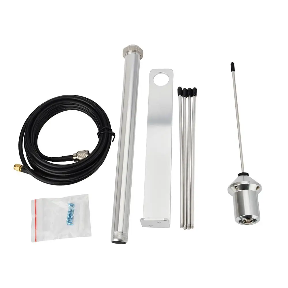 

433Mhz Antenna 3dbi Omni Stainless steel Aerial with 3M(9.8ft) RG58 Coaxial Cable SMA Male Connector for improve signal