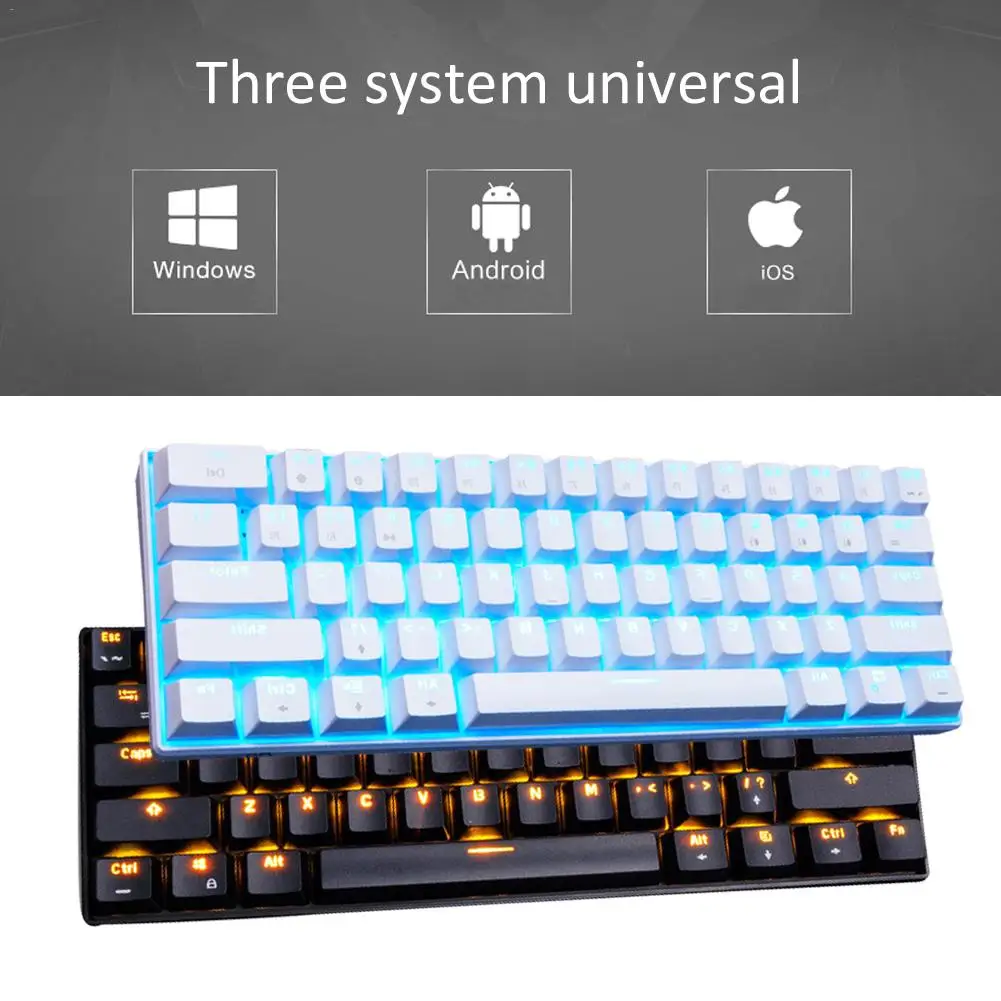 Беспроводная механическая Bluetooth клавиатура RGB для геймеров RK61 офисный компьютер