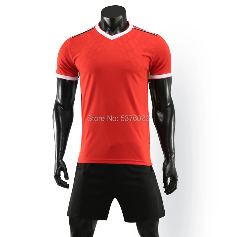 Мужская футбольная форма с коротким рукавом для взрослых детская синяя рубашка