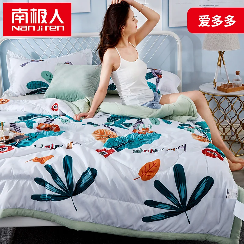 

NANJIREN Home Textile Products Summer Comforter Water Wash Causal Comfortable Applique Hyaluronic AcidCotton Quilt