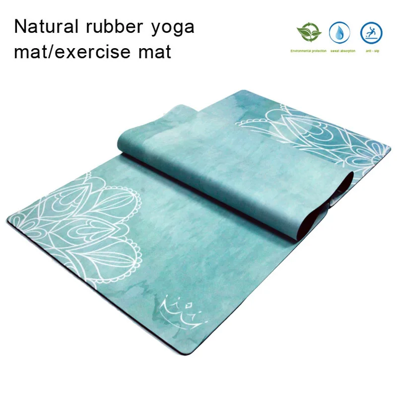 Non-slip rubber yoga mat fitness exercise gymnastics with bag balance 3.5mm | Спорт и развлечения
