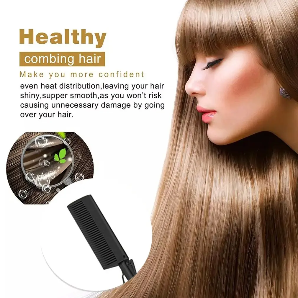 

Dropship Hair Dryer Hot Air Brush Styler Electric Heating Hair Straightener Both Dry And Wet Volumizer Hair Straightener Curler