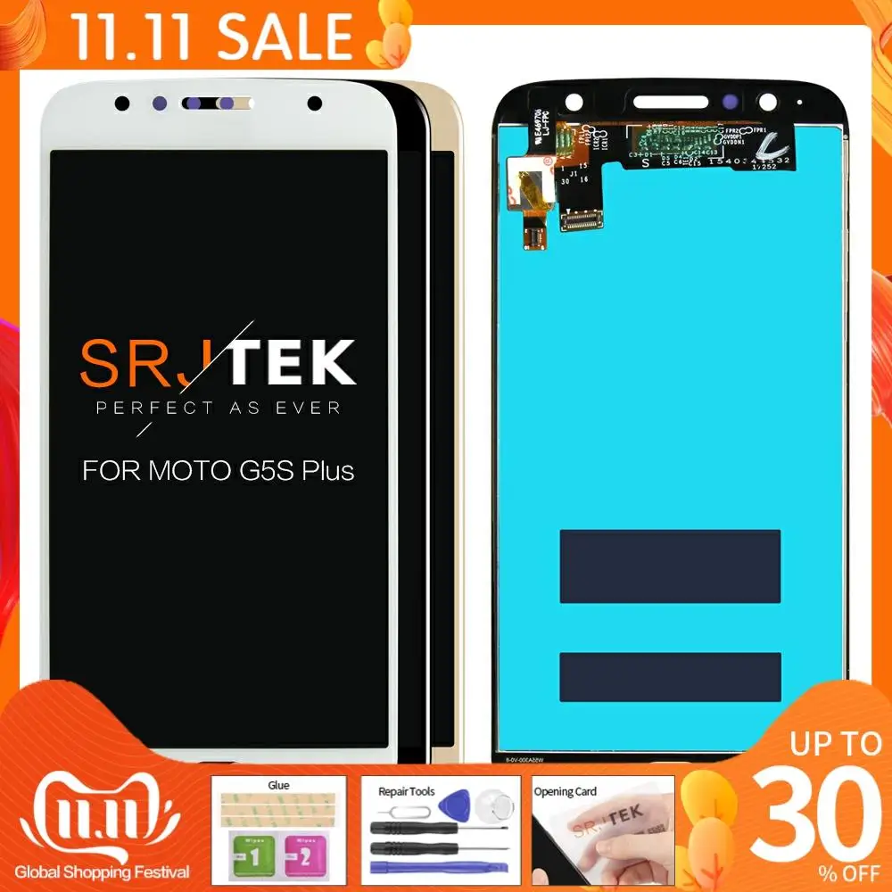 Оригинальный ЖК-дисплей 5 дюйма IPS для Motorola Moto G5S Plus сенсорный экран XT1802 XT1803 XT1805 XT1086
