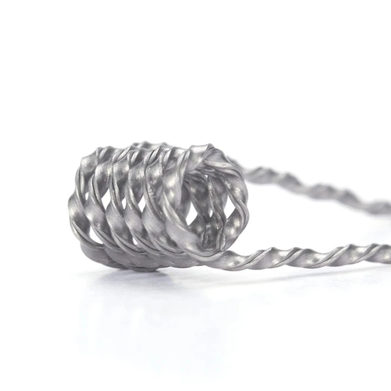 

10pcs/box Alien Clapton Coil Flat Twisted Fused Clapton Quad Tiger Heating Electronic Cigarette Wire Premade Coil