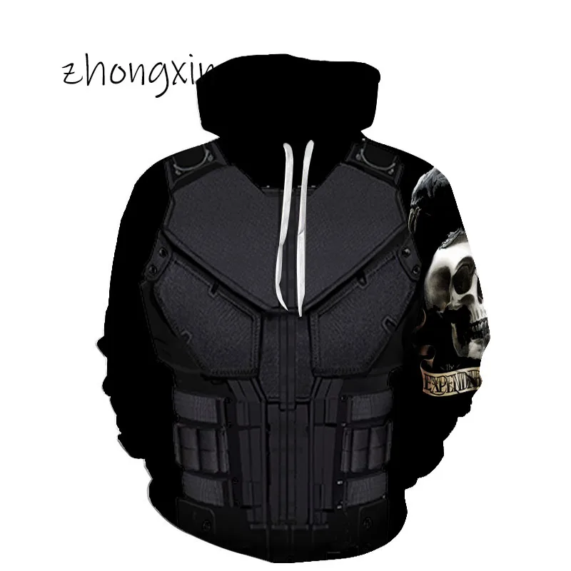 

Sudadera con capucha para hombre, con estampado 3D de Punisher, ropa de calle informal de Hip-Hop, Jersey, sudadera de moda, Top