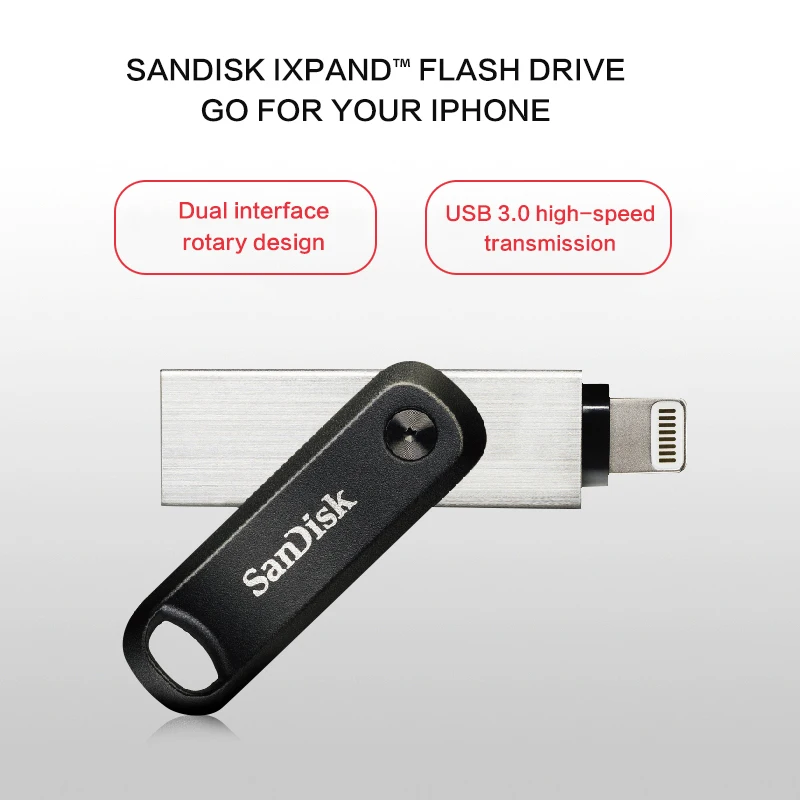 SanDisk USB флеш-накопитель iXPand OTG Lightning разъем 3 0 палка 256 ГБ 128 металлическая
